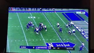 Riley Lees TD catch vs. Illinois, game winner...