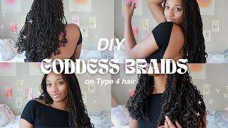 DIY Goddess Braids on Type 4 Natural Hair | Protective Style Series