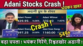 Adani Stocks Crash ! Anil Singhvi/Adani Enterprises,Green,Adani power news/adani share news today