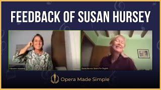 Singing Lessons & Masterclasses with Capucine Chiaudani in the feedback of Susan Hursey