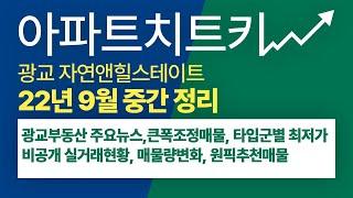 아파트치트키 9월 중간 정리 광교 자연앤힐스테이트 / 관련 뉴스, 비공개 실시간거래현황, 최저가 매물공개, 단지내 원픽매물, 이번주 시장 분위기, 부동산 전망까지