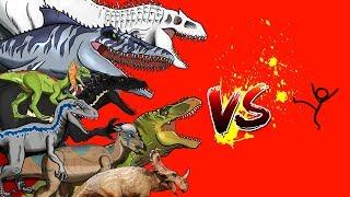 NEW Dinosaurs Cartoon | Human VS Jurassic World Dinosaurs