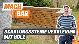 Gartenmauer verkleiden – mit Douglasienholz  | OBI