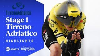 TIME TRIAL VICTORY! ⏱️ | Men's Stage 1 Tirreno-Adriatico 2025 Race Highlights | TNT Sports Cycling