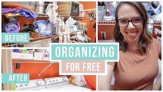 HOW TO GET ORGANIZED FOR FREE | LAUNDRY ROOM MAKEOVER