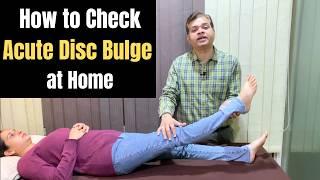 How to Test Disc Bulge, Sciatica, SLR Test, Lumbar Disc Herniation L4-L5, Low Back pain & Leg Pain