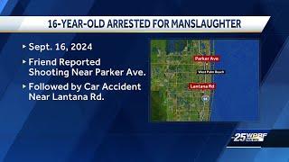 West Palm Beach teen arrested for manslaughter