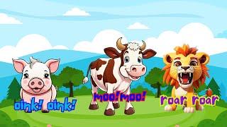 Animals Sound Song | engaging children's song  |Kidsjourney