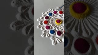 Creative Rangoli For Beginners| Easy Rangoli #satisfying #rangoli #easyrangoli #art #shorts #youtube