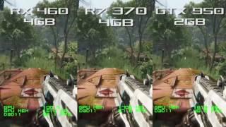 Radeon RX 460 vs Radeon R7 370 vs GTX 950 in Games