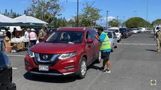 Lions Club of Kona assisting the Hawaii Food Bank at their June 2020 Food Drop.