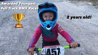 First BMX Race Season for @kashius.alexander Youngest Full Track Rider at 2 Years Old!