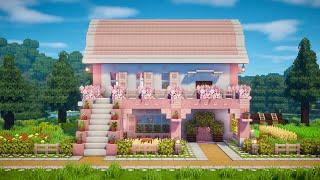 Minecraft Tutorial | How to build a Cherry Blossom Survival House