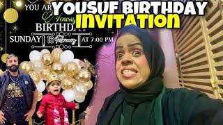 YOUSUF KI BIRTHDAY INVITATION ️ | Sanober Choti vlog