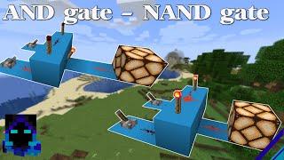 Minecraft 1.15.  AND gate / NAND gate  tutorial