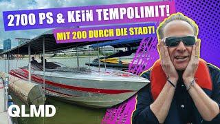 Mit 200 km/h durch die Stadt  Auf dem Speedboot am Limit | Outerlimits SL-44 | Matthias Malmedie