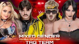 WWE 2K24 - Mixed Gender Tag Team Match - Logan Paul Rhea Ripley VS Dominik Mysterio Liv Morgan