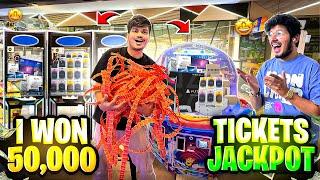 Won A Jackpot in Tickets Games 10,000 Tickets Arcade Games -Ritik Jain Vlogs