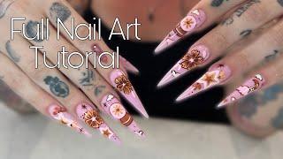 Recreate Nails With Me! Hand Painted Nail Art Tutorial | Vee Nailedit