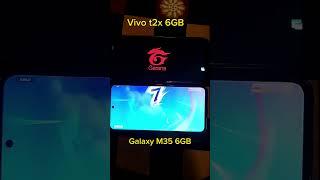 Galaxy M35 vs Vivo t2x gaming test #gamingphone #freefireshorts #galaxym35