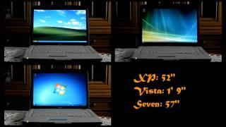 Booting Windows XP vs Vista vs Seven on Acer Aspire 5315