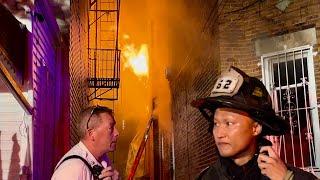  4th of July Fire FDNY Bronx 10-75 Box 3693 Heavy Fire Rear of 2 Private Dwellings