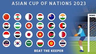 Asian Cup of Nations 2023 Beat the Keeper Marble Race Tournament  Zoe Marble Race