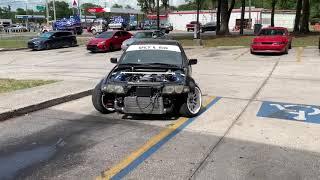 1jz Turbo e46 Gets reckless in the parking lot