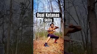 Training With Dual KATANAS Be Like! #martialarts #weapons
