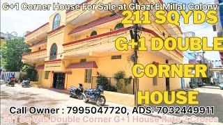 G+1 Double Corner #houseforsale @Ghazi E millat Colony Chandrayan Gutta Hyderabad 211 SqYd House 2CR