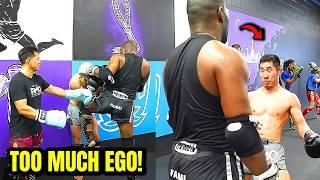 HUGE EGO! Heavyweight Champion BULLYS Lightweight. *HARD SPARRING*