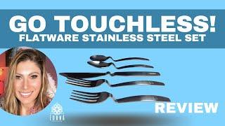 Go Touchless! Flatware Stainless Steel Set - Silverware That Doesn't Touch the Table! REVIEW