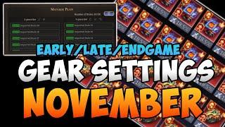 November Update Gear Settings - Early/Late/Endgame I NO MORE GEAR CLEANSING I Watcher of Realms