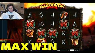 TRAINWRECKS FINALLY HITS FULLSCREEN WIN ON GLADIATOR SLOT BONUS (INSANE 14 MILLION $ WIN) & More