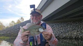 Crappie Fishing Under a Bridge. Surprise CATCH!