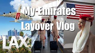 A day in the LIFE as EMIRATES Cabin Crew ️  50hr Layover | LA Vlog 