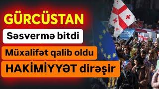 Gürcüstanda seçki bitdi, müxalifət qalib oldu. Əhali küçələrə axışdı