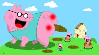 Giant Peppa Pig joins the "can't stop laughing" game | Peppa Pig Funny Animation