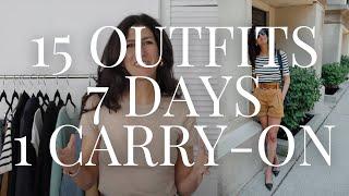 Packing Light: 15 Outfits, 7 Days, 1 Carry-on - Travel Capsule