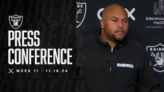 Coach Pierce Presser - 11.18.24 | Raiders | NFL