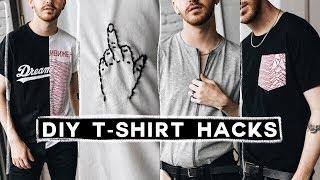 DIY Tumblr T-Shirts Transform Your Old Shirts (NO SEW + SUPER EASY) // Imdrewscott