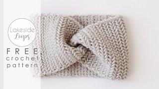 Harley Herringbone Head Warmer FREE Crochet Pattern Video Tutorial