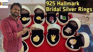 925 Hallmark Bridal Silver Rings| चांदी की दुल्हन अंगूठियां|sunar world|