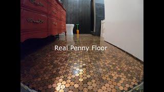 Penny floor bathroom project