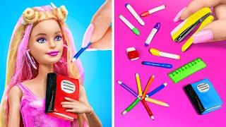 Păpușa BARBIE Merge la Școală! Rechizite Mici pentru Școală & Meșteșuguri Ușoare de la 123 GO Like!