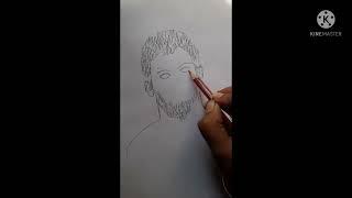 Greek Philosopher Thales Drawing Easy step by step....