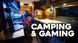 Vanlife Camping in Forest & Playing Horror Games