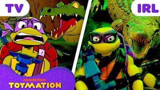 Donatello Fights CROCODILE Underwater!  | Teenage Mutant Ninja Turtles Toys | Toymation