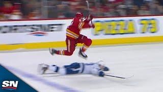 Flames' Nazem Kadri Leaps Over J.J. Moser To Fire Home Goal