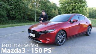 Der perfekte preiswerte Kompakte: Mazda3 Skyactiv-G 2.0 M Hybrid (150 PS) Test [4K] - Autophorie